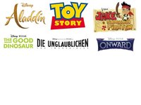Disney's Aladdin / Die Unglaublichen / Arlo & Spot  / Toy Story /  Käptn Jake & die Nimmerland Piraten / Onward / Peter Pan