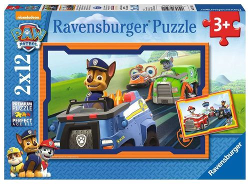 Ravensburger Puzzle 075911 Paw Patrol im Einsatz 2x12 Teile