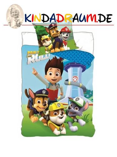 Paw Patrol Bettwäsche Chase, Rubble, Rocky & Ryder 140 cm x 200 cm Let's Roll