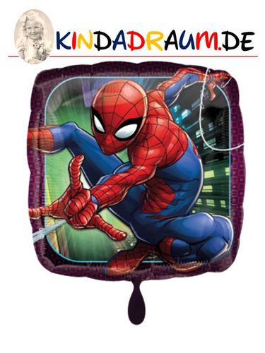 Spiderman Folienballon Quadratisch 45 cm Durchmesser