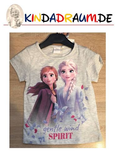 Die Eiskönigin 2 / Frozen 2 T-Shirt grau / glitter gentle Wind Spirit Anna & Elsa