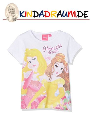 Princess T-Shirt weiß Aurora & Belle Princess Dream 100 % Baumwolle