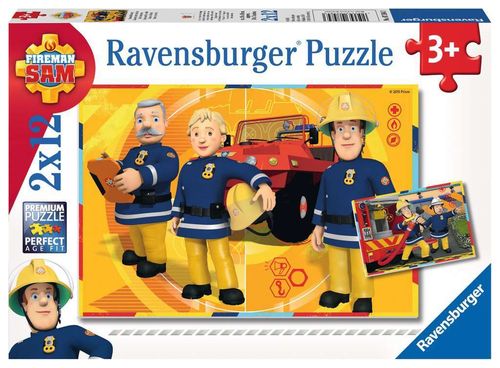 Ravensburger Puzzle 075843 Feuerwehrmann Sam im Einsatz 3+ Jahre 2x12 Teile