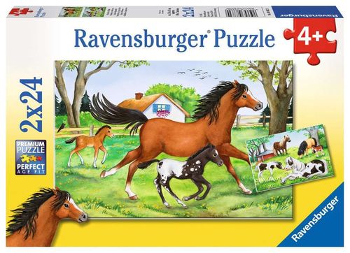 Ravensburger Puzzle 088829 Welt der Pferde 4+ Jahre 2x24 Teile