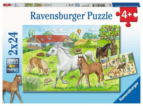 Ravensburger Puzzle 078332 Auf dem Pferdehof 4+ Jahre 2x24 Teile