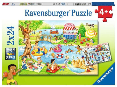 Ravensburger Puzzle 050574 Freizeit am See 4+ Jahre 2x24 Teile