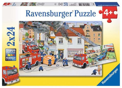 Ravensburger Puzzle 088515 Bei der Feuerwehr 4+ Jahre 2x24 Teile