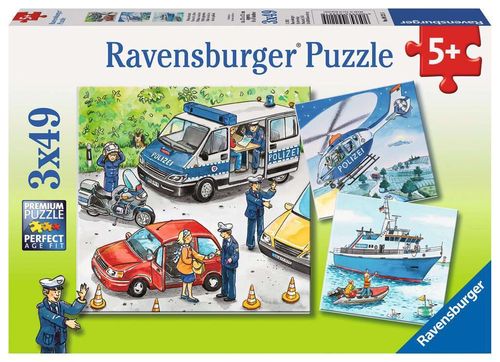 Ravensburger Puzzle 092215 Polizeieinsatz 5+ Jahre 3x49 Teile