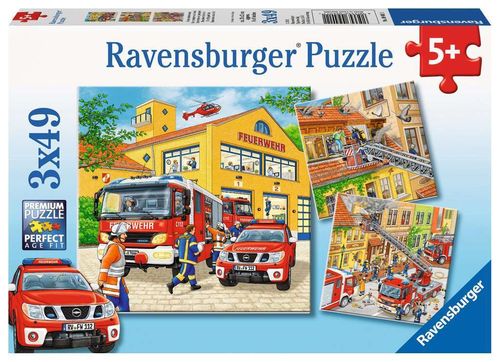 Ravensburger Puzzle 094011 Feuerwehreinsatz 5+ Jahre 3x49 Teile
