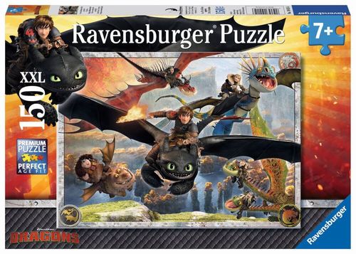 Ravensburger Puzzle 100156 Drachenzähmen leicht gemacht 7+ Jahre 150 Teile XXL