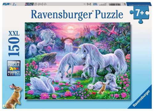Ravensburger Puzzle 100217 Einhörner im Abendrot 7+ Jahre 150 Teile XXL