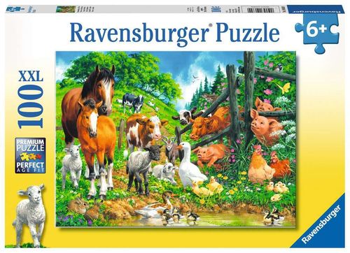 Ravensburger Puzzle 106899 Versammlung der Tiere 6+ Jahre 100 Teile XXL