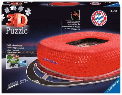 Ravensburger 125302 FC Bayern München Allianzarena leúchtet 3D Puzzle 8-99 Jahre
