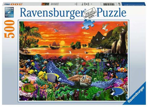 Ravensburger Puzzle 165902 Schildkröte im Riff 500 Teile