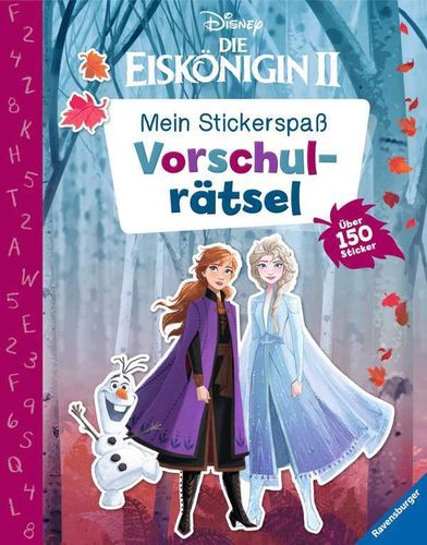 Ravensburger 491445 Mein Stickerspaß Disney Die Eiskönigin 2: Vorschulrätsel