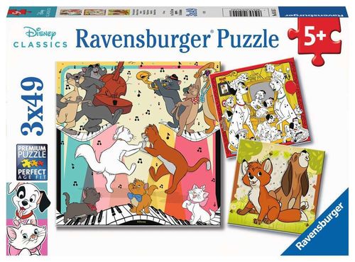 Ravensburger Puzzle 051557 Disney Classics Tierisch gut drauf 5+Jahre 3x49 Teile