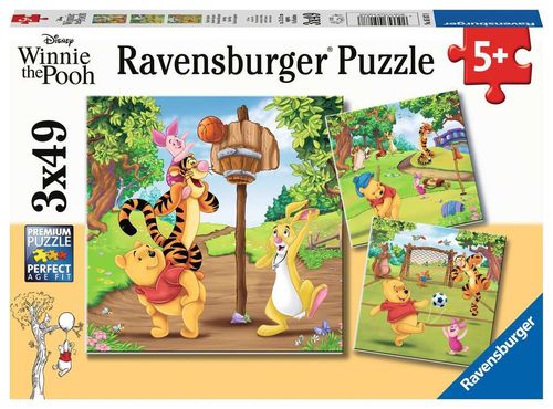 Ravensburger Puzzle 05187 Winnie The Pooh - Tag des Sports 5+ Jahre 3x49 Teile