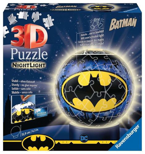 Ravensburger 11544 Puzzle-Ball Nachtlicht Batman 3D Puzzle 6-99 Jahre